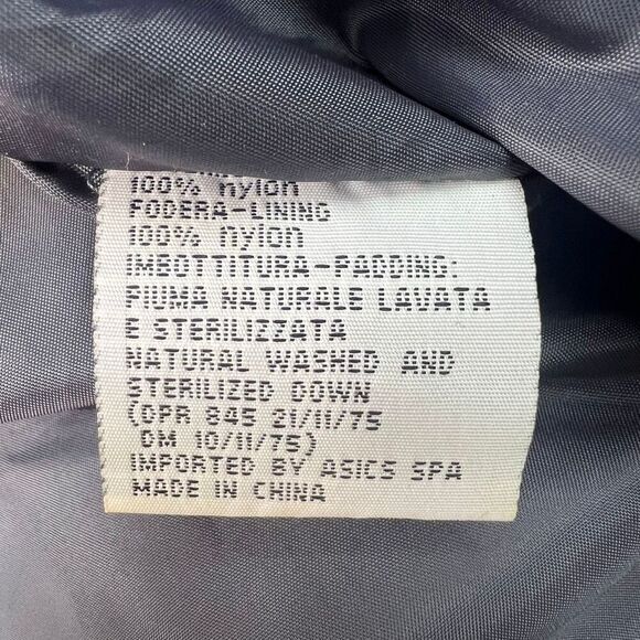 Asics Puffer Jacket Mens Size XXL Zipper Pockets Feather Down Warm Winter Coat - Picture 6 of 13